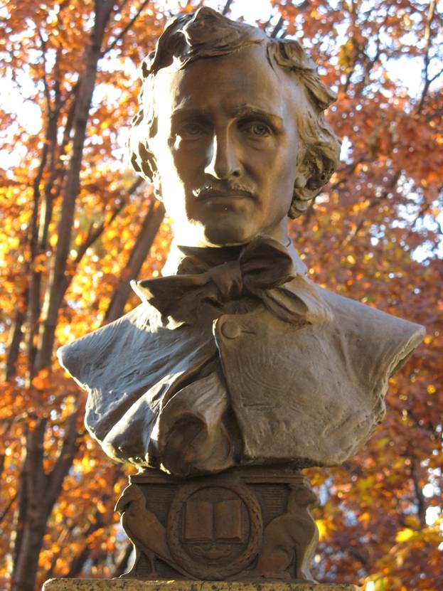 Bust of Edgar Allan Poe from the Hall for Great Americans at Bronx Community College (CUNY)