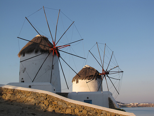 Mykonos, Greece windmills