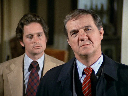 Michael Doulgas as Steve Keller and Karl Malden as Mike Stone in Streets of San Francisco