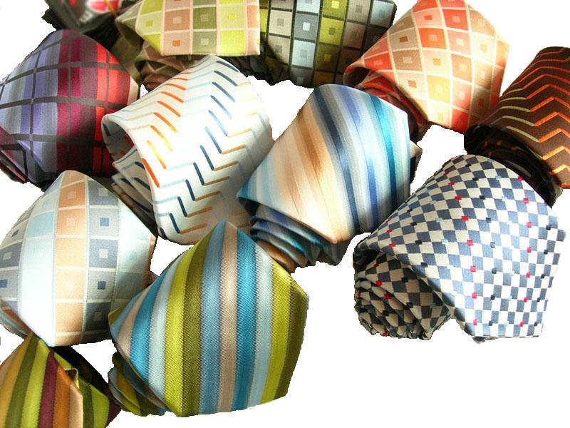 Colorful patterned vintage wide ties
