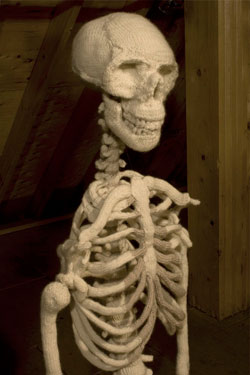 Knitted Skeleton from Transcending the Material by Ben Cuevas
