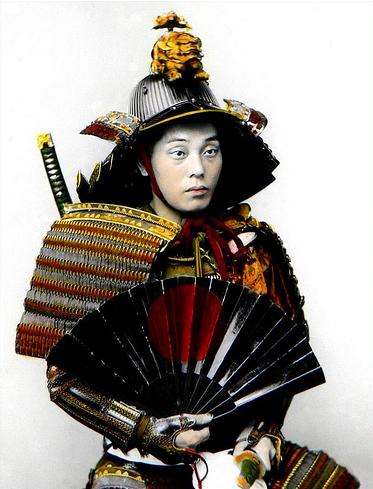 Portrait of  Samurai Warrior in Medieval Japan