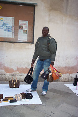 Fake Purse Seller in Venice