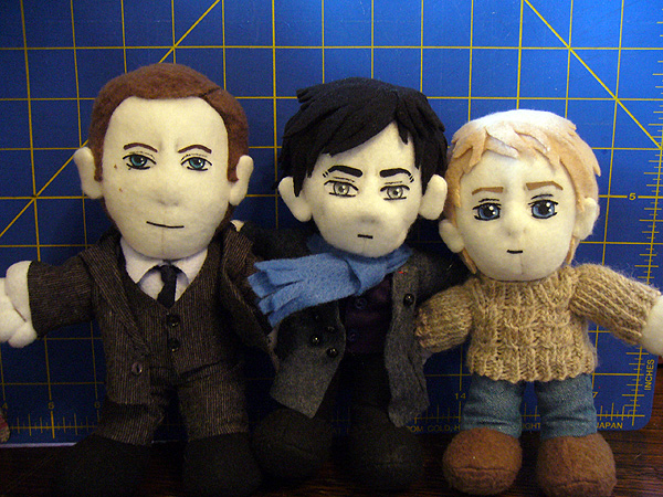 BBC’s Sherlock’s Mycroft Holmes, Sherlock Holmes, and Doctor John Watson: Plush!