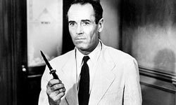 12 Angry Men Henry Fonda holding the switchblade knife in question.
