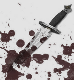 Bloody knife with spatter
