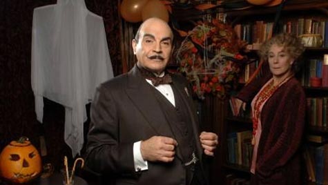 David Suchet as Poirot and Zoe Wanamaker as Ariadne Oliver