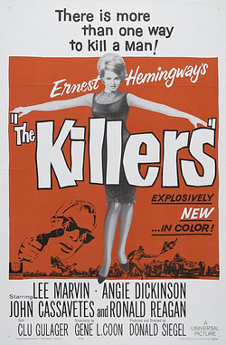 Poster for the 1964 version of The Killers, starring Angie Dickenson and Lee Marvin