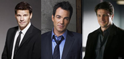David Boreanaz as Booth, Jon Tenney as Agent Fritz Howard, Nathan Fillion as Richard Castle