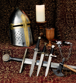 The weapons of a 14th C. knight