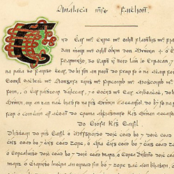Medieval Gaelic manuscript