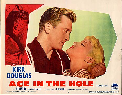 Film poster for Ace in the Hole starring Kirk Douglas