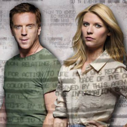 Damian Lewis and Claire Danes in Homeland on Showtime