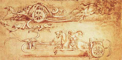Leonardo da Vinci’s scythed chariot