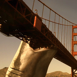 Mega Shark eats the Golden Gate