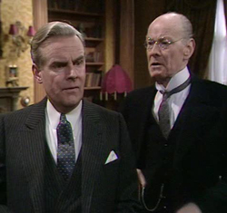Ian Carmichael as Lord Peter Whimsey and Glyn Houston as Bunter