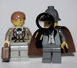 Custom Sherlock and Watson mini figs from http://www.customminifig.co.uk/