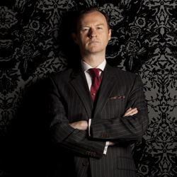 Mark Gatiss as the enigmatic Mycroft Holmes