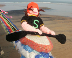 Saltburn by the Sea yarnbombing installation