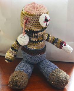 zombie amigurumi crocheted doll