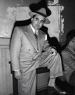 Mickey Cohen after booking/ Bruce H. Cox, L.A. TImes
