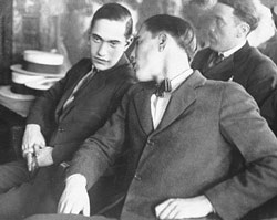 Leopold and Loeb in their trial in 1924.