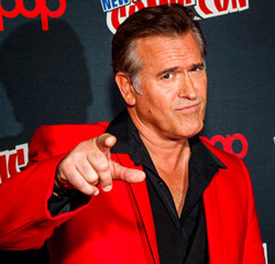Bruce Campbell, original star and producer of the new Evil Dead remake.