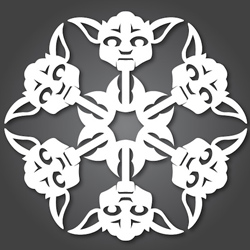 Yoda paper snowflake
