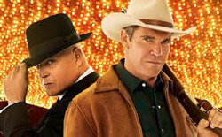Michael Chiklis as casino boss Vincent Savino and Dennis Quaid as Sheriff Ralph Lamb from CBS’s period crime drama Vegas