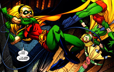 The Spoiler, Girl Robin, Batgirl: I think this girl just likes to wear masks!
