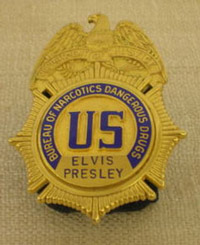 Elvis Presley’s Federal Badge as Agent at Large for the Bureau of Narcotics and Dangerous Drugs