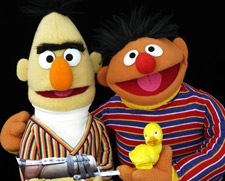 Bert as Merle with Ernie
