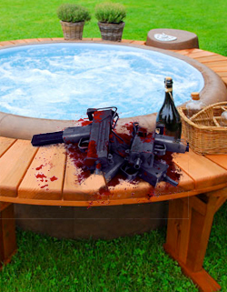 Guns and a hot tub