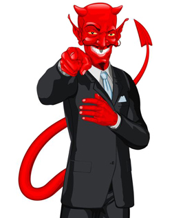 The devil as a lawyer...or a lawyer depicted as the devil.
