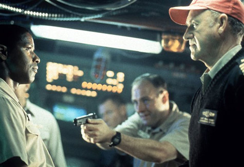 James Gandolfini with Denzel Washington and Gene Hackman in Crimson Tide (1995).