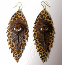 Earrings Created by Leather Jewelry Art