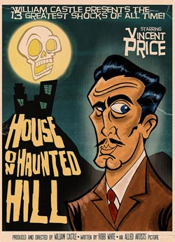 House on Haunted Hill (1959), directed by Willam Castle, poster by Scott Brothers