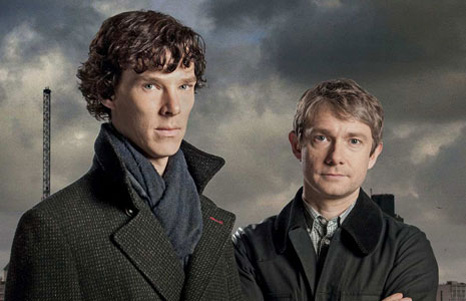 Benedict Cumberbatch as Sherlock and Martin Freeman as John Watson