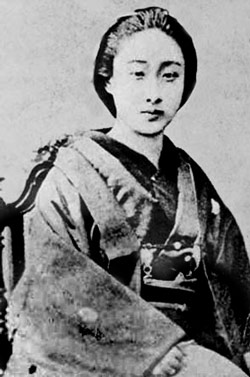 An image of O-Den Takahashi from the 1870s