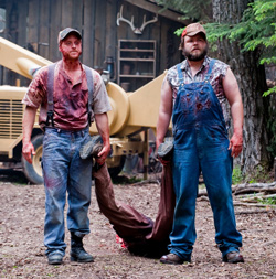 Tucker and Dale with a Wood Chipper