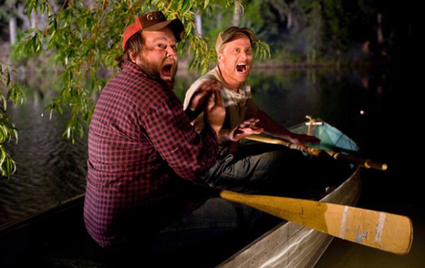 Alan Tudyk and Tyler Labine as Tucker and Dale...in a boat