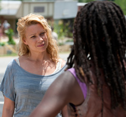 Andrea and Michonne in The Walking Dead