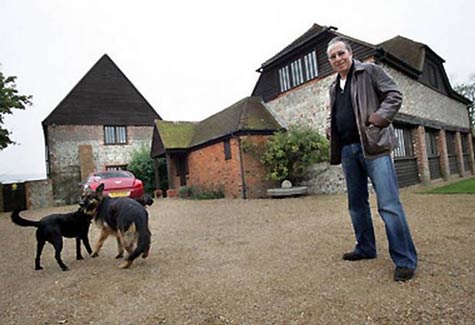 Peter James outside his house in East Sussex/ Photo: Independent.co.uk