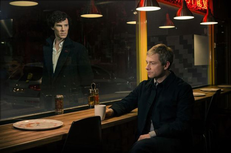 Sherlock and John in The Empty Hears