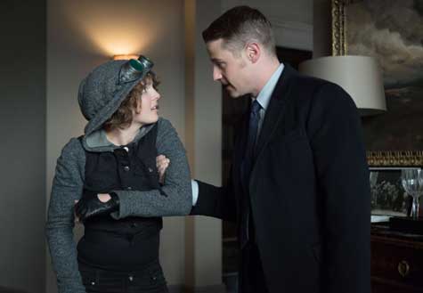 Detective James Gordon (Ben McKenzie, R) discovers that Selina Kyle (Camren Bicondova, L) has been staying in Barbara's apartment in the "The Fearsome Dr. Crane" episode of GOTHAM airing Monday, Feb. 2.