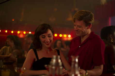 A drink, a dance, a dead body. Sidney and Amanda (James Norton and Morven Christie).