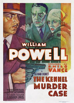 Movie Poster from The Kennel Murder Case (1933), starring William Powell as Philo Vance 